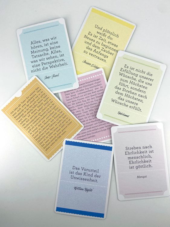 Deine Eintrittskarte ins wahre Glück, Inspirationskarten