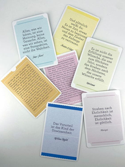 Deine Eintrittskarte ins wahre Glück, Inspirationskarten