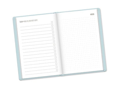 Terminplaner Lederlook 2024 Hellblau