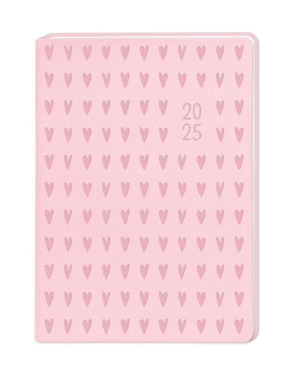 Terminplaner Lederlook 2024 Rosa