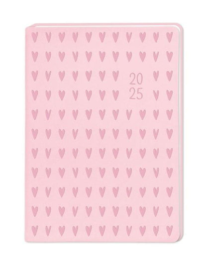 Terminplaner Lederlook 2024 Rosa