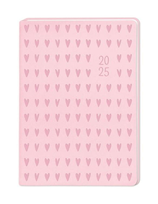 Terminplaner Lederlook 2024 Rosa