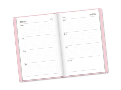 Terminplaner Lederlook 2024 Rosa