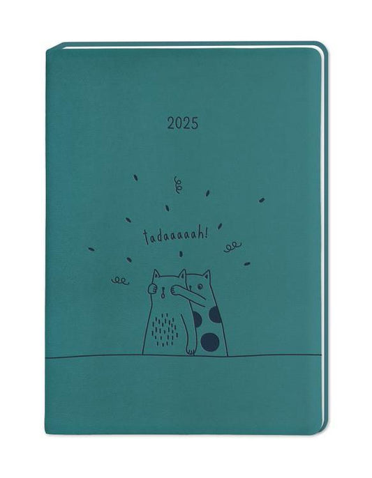 Terminplaner Lederlook 2024 Petrol