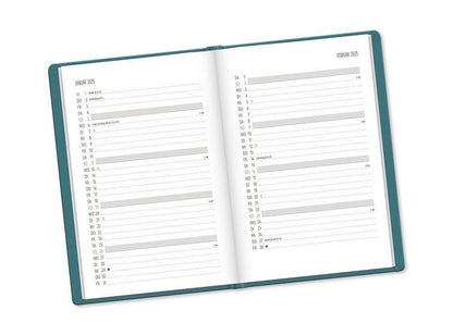 Terminplaner Lederlook 2024 Petrol