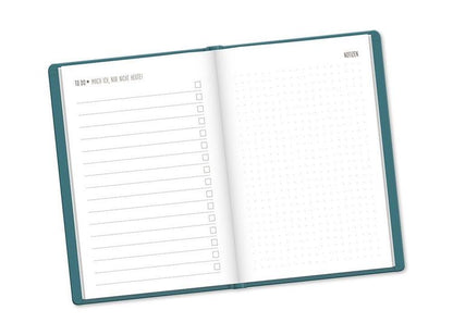 Terminplaner Lederlook 2024 Petrol