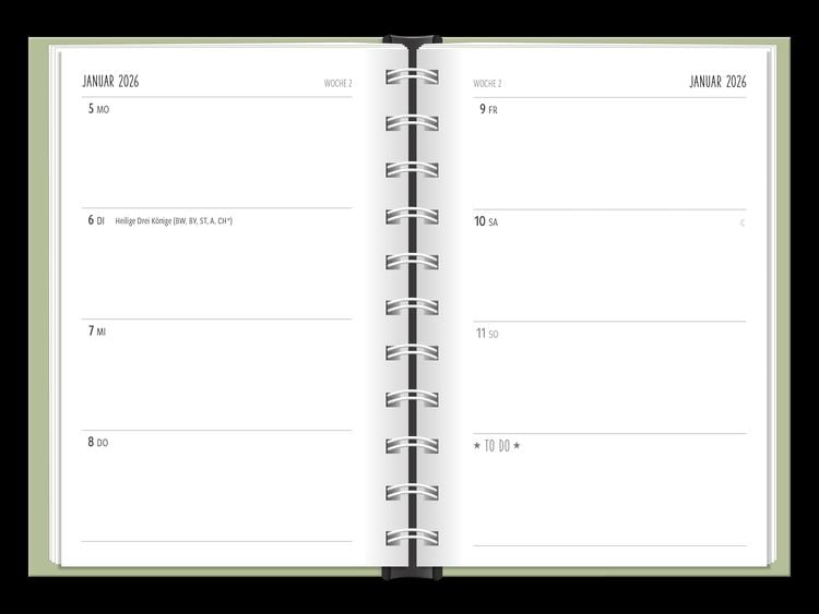 Terminplaner 2024 Der frühe Vogel