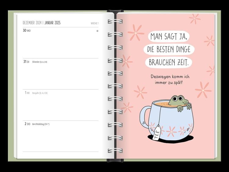 Terminplaner 2024 Der frühe Vogel