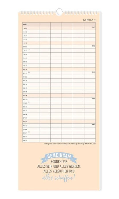 Familienplaner 2024 Einer für alle