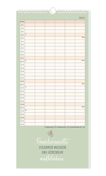 Familienplaner 2024 Einer für alle