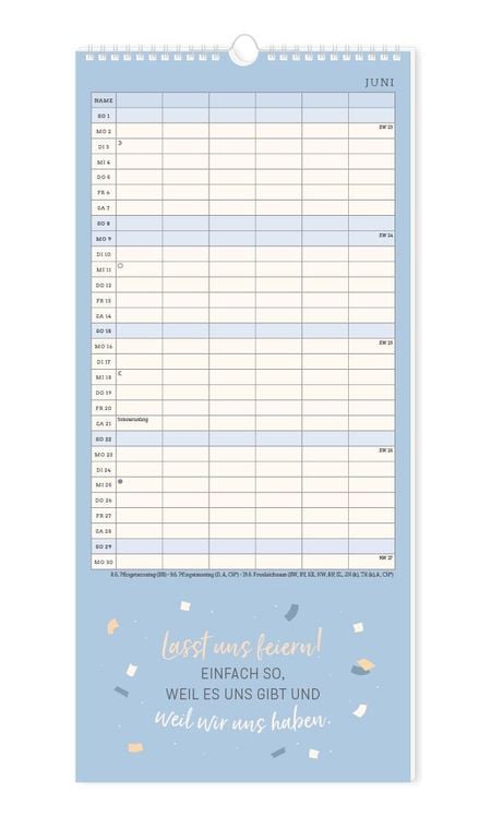 Familienplaner 2024 Einer für alle