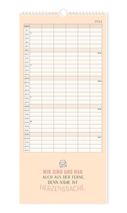 Familienplaner 2024 Einer für alle