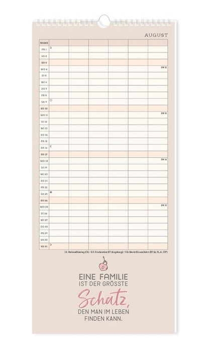 Familienplaner 2024 Einer für alle