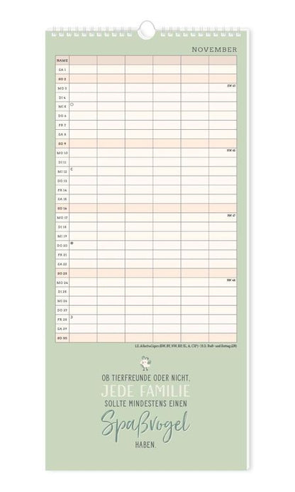 Familienplaner 2024 Einer für alle