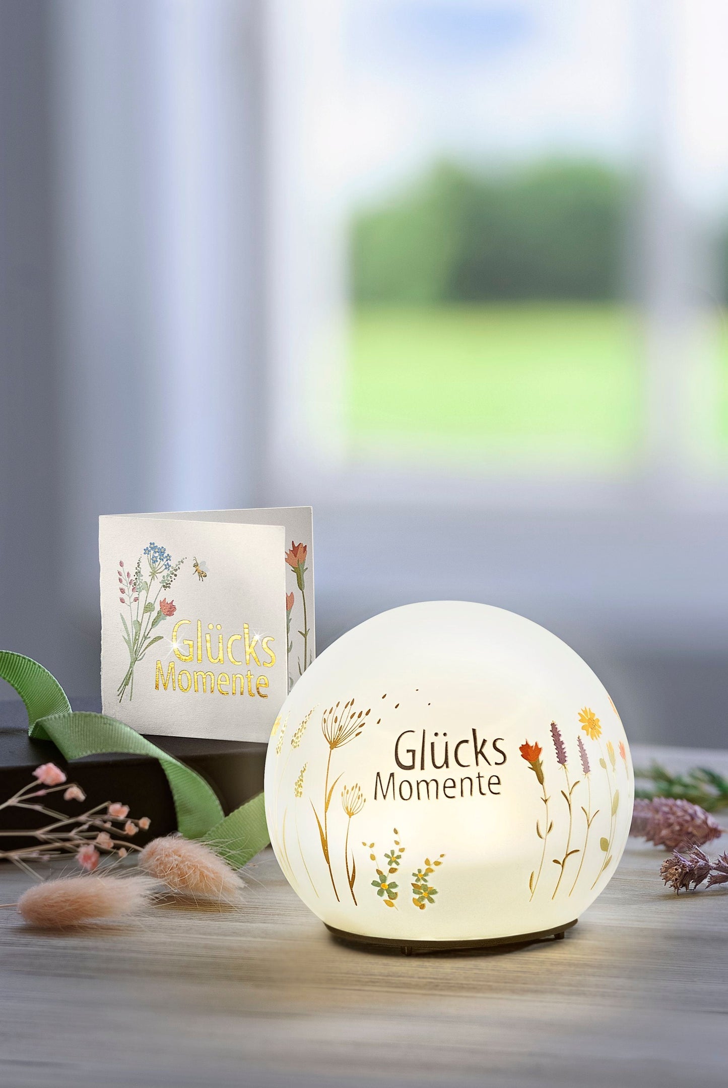 Geschenkset LED-Stimmungsleuchte "Glücksmomente"