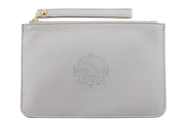 'Lass Dir niemals' Clutch- und Kosmetiktasche