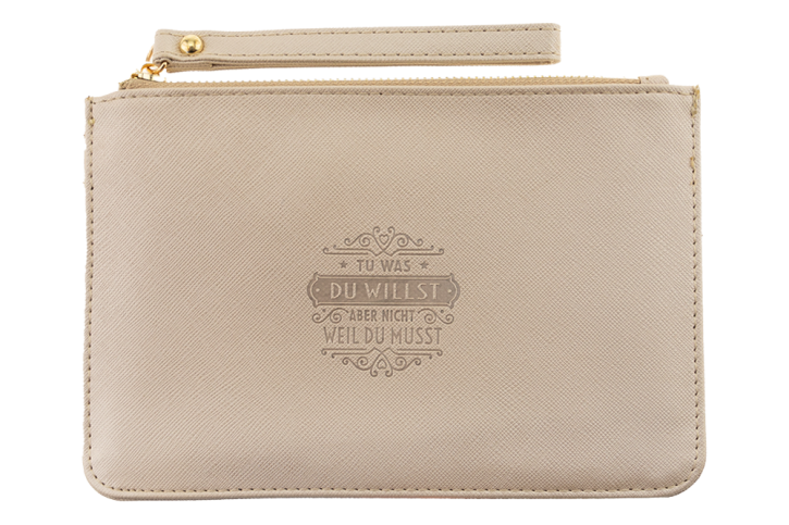 'Tu was du' Clutch- und Kosmetiktasche