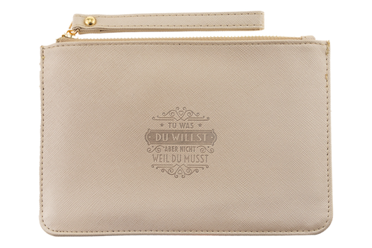 'Tu was du' Clutch- und Kosmetiktasche