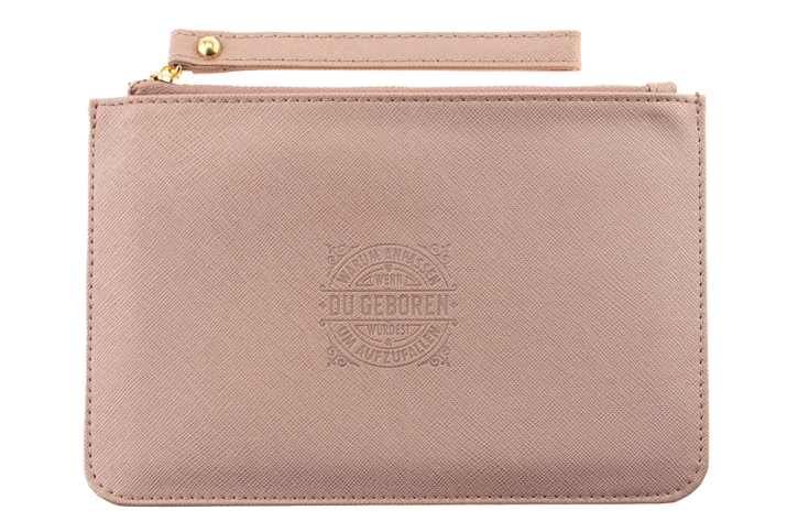 'Warum anpassen' Clutch- und Kosmetiktasche