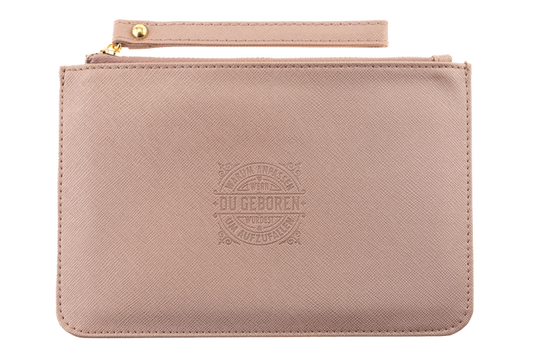 'Warum anpassen' Clutch- und Kosmetiktasche