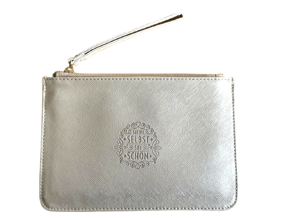'Sei Du selbst' Clutch- und Kosmetiktasche