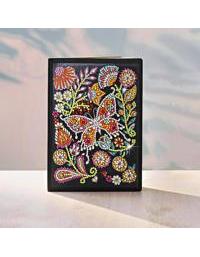 Diamond Painting Notizbuch "Blüten-Schmetterling" DIN A5