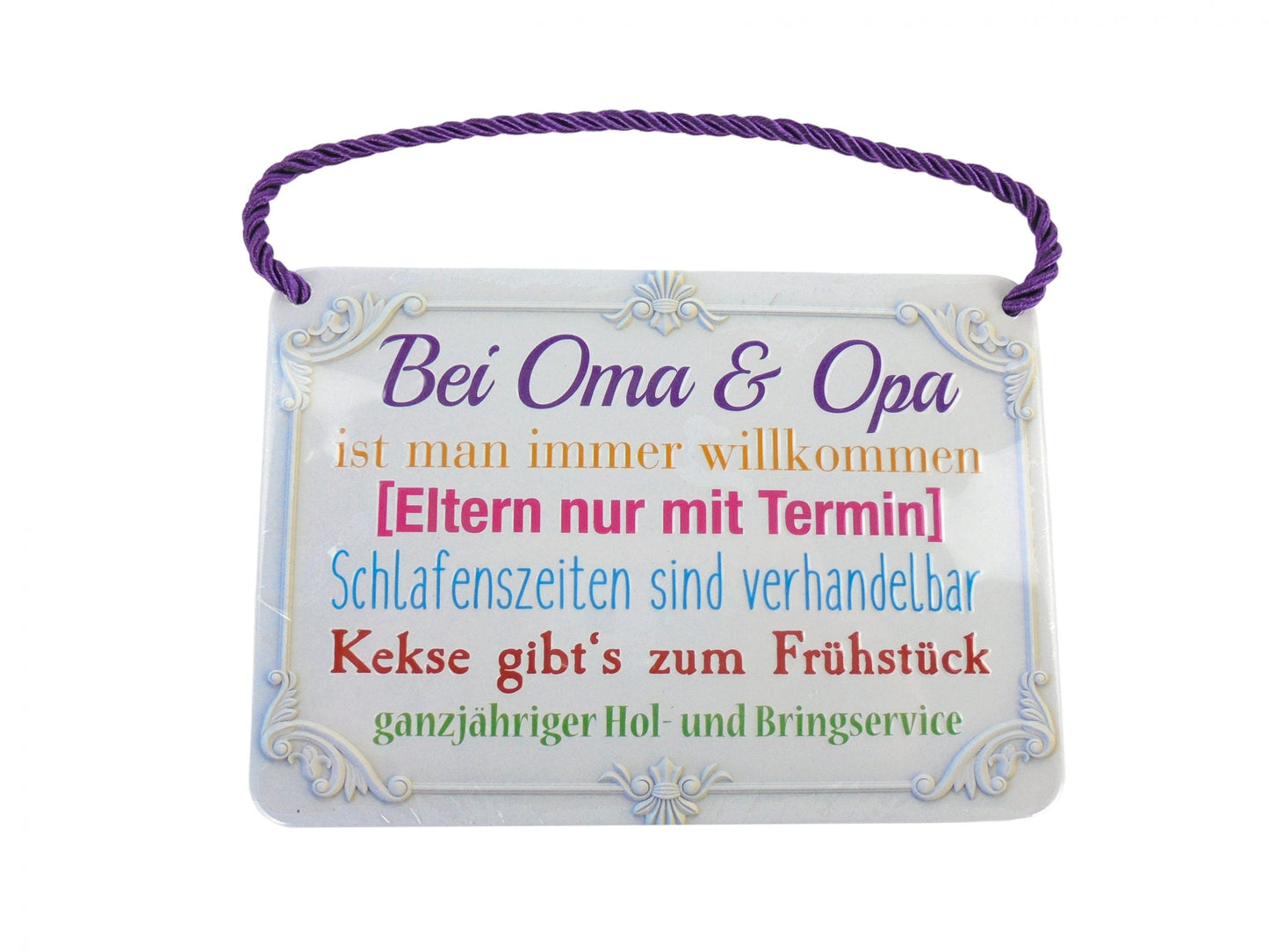 Blechschild "Oma & Opa"