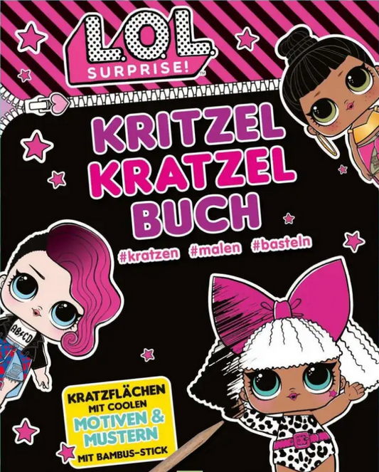 L.O.L. Surprise! Kritzel-Kratzel-Buch mit Bambus-Stick