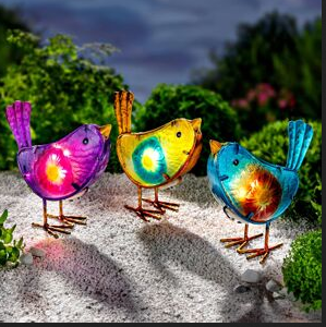 Solar-Deko "Birds" 3er-Set