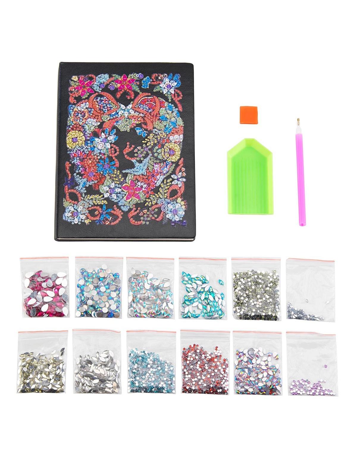 Diamond Painting Notizbuch (Motiv: Festliches Herz, DIN A5)