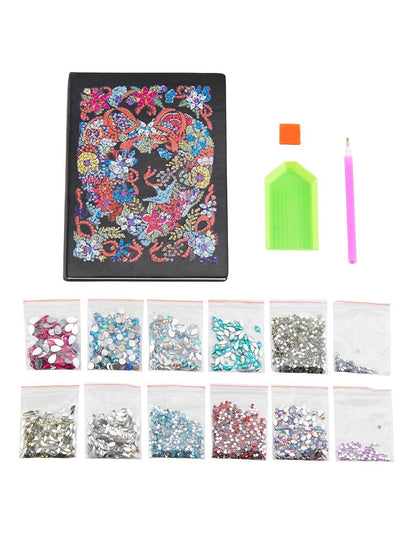 Diamond Painting Notizbuch (Motiv: Festliches Herz, DIN A5)