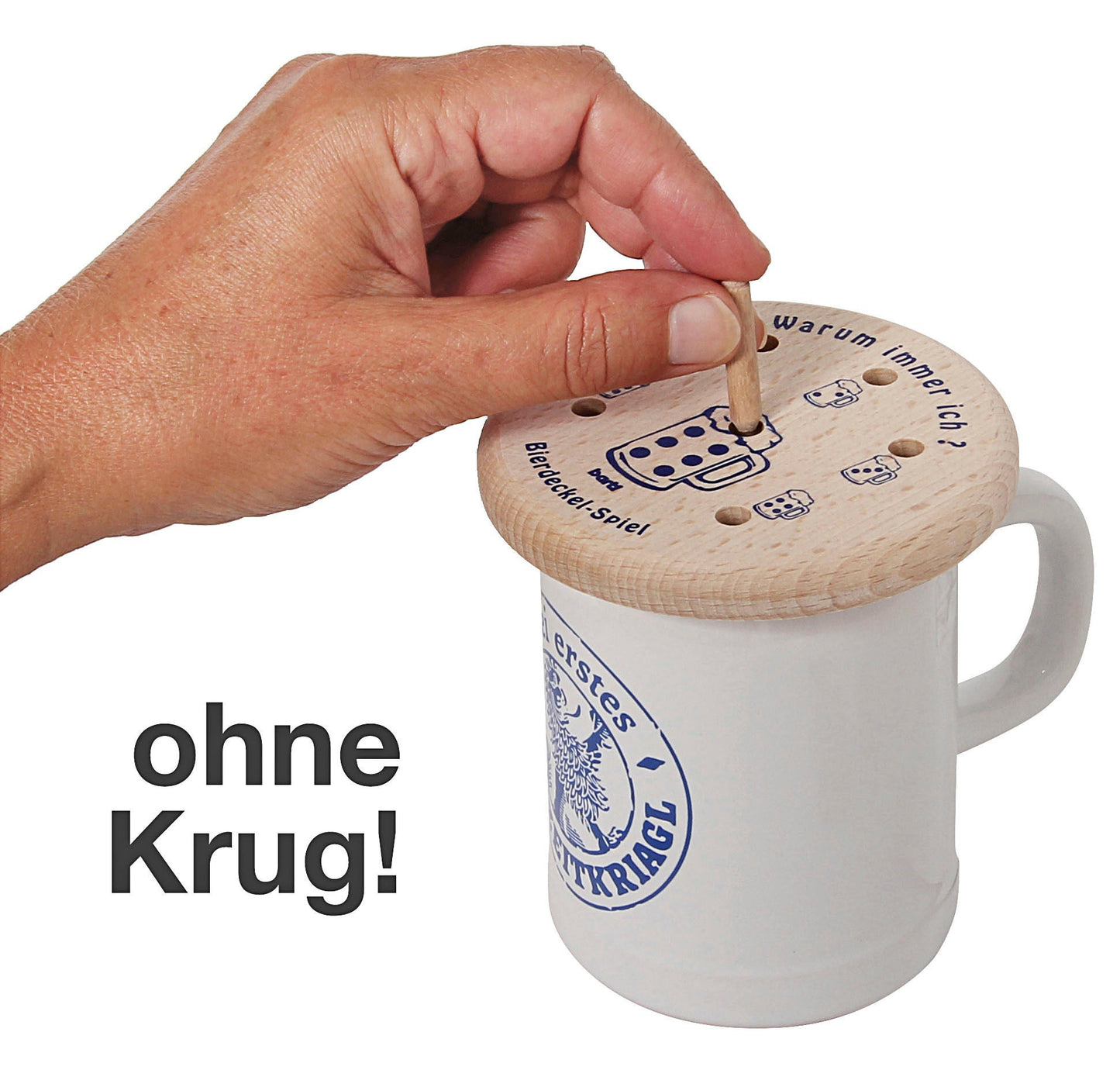 Bierdeckelspiel "Warum immer ich?"