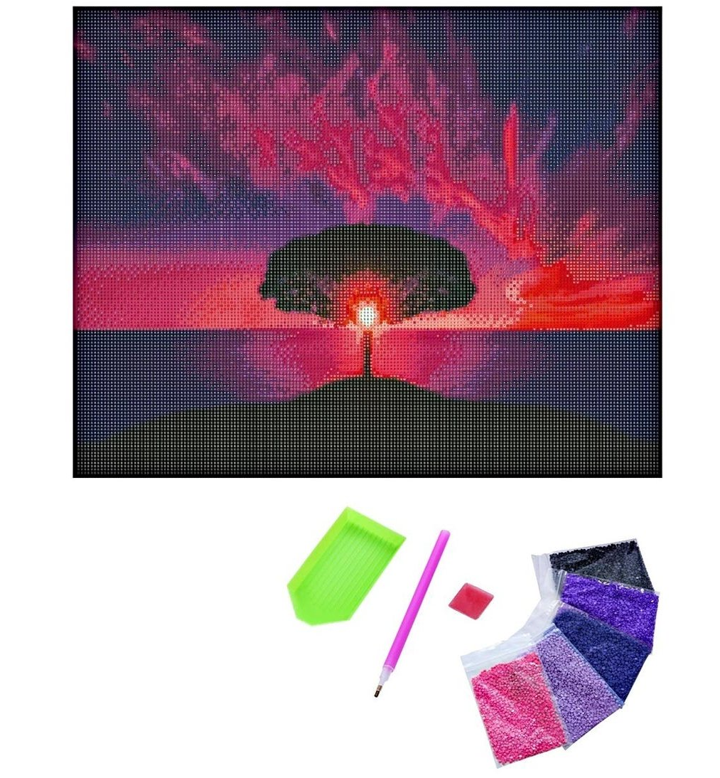 Diamond Painting "Baum im Sonnenuntergang "50 x 40 cm