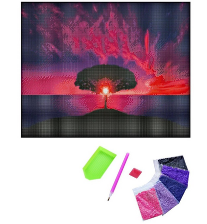 Diamond Painting "Baum im Sonnenuntergang "50 x 40 cm