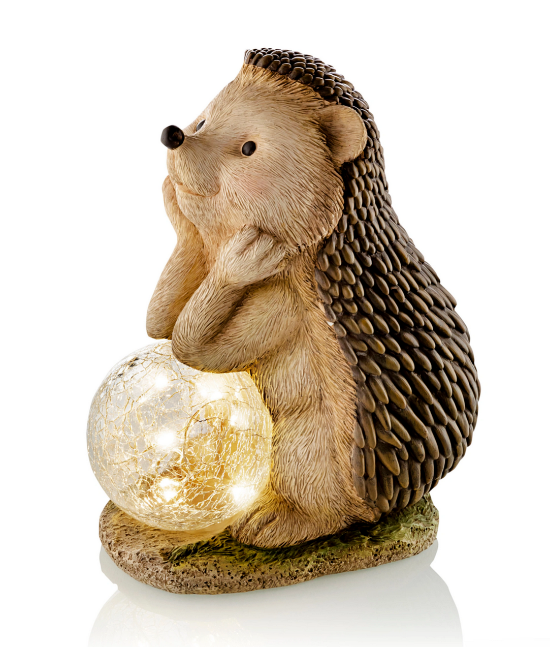 Dekofigur Igel "Franz" mit Leuchtkugel