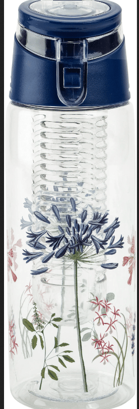 Trinkflasche mit Fruchteinsatz (Farbe: blau)