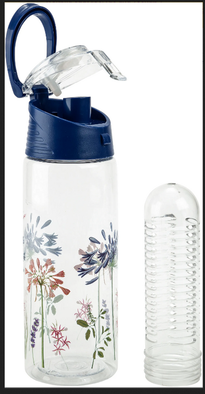 Trinkflasche mit Fruchteinsatz (Farbe: blau)