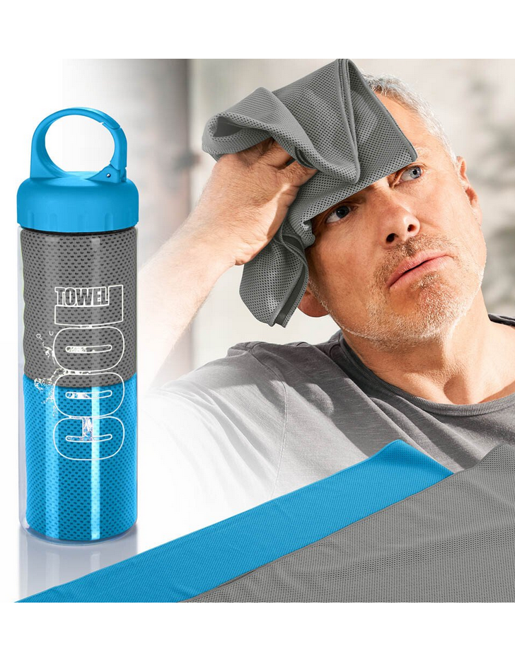 Orbisana Kühlhandtuch 2er Set, blau/grau