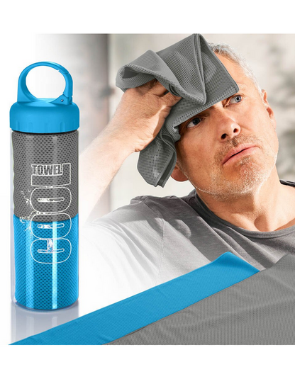 Orbisana Kühlhandtuch 2er Set, blau/grau