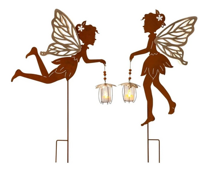 LED-Gartenstecker "Fee" 2er-Set