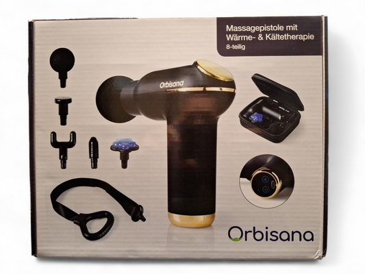 Orbisana Massagepistole mit Wärme- & Kälteanwendung, 8tlg.