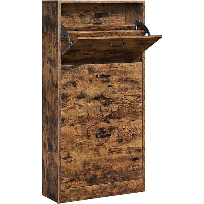 Songmics Schuhschrank 130 x 15 cm - vintagebraun