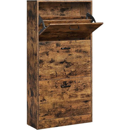Songmics Schuhschrank 130 x 15 cm - vintagebraun