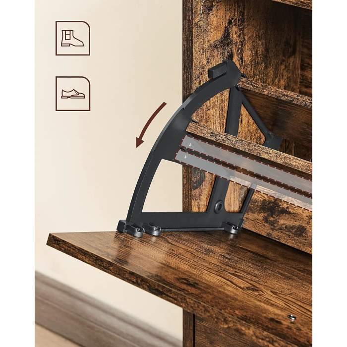 Songmics Schuhschrank 130 x 15 cm - vintagebraun