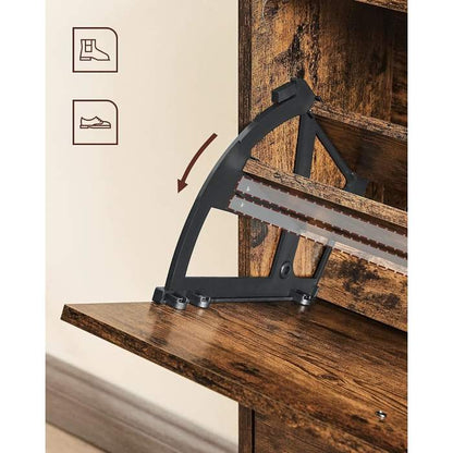 Songmics Schuhschrank 130 x 15 cm - vintagebraun