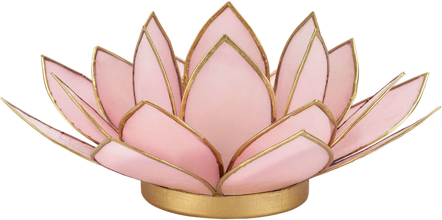 Teelichthalter "Lotus" aus Capiz, (Farbe: pink)