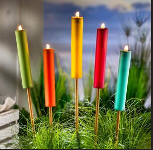 Solar-Gartenstecker "Fackel" 5er-Set