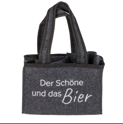 Flaschentasche "Der Schöne und das Bier"