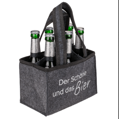 Flaschentasche "Der Schöne und das Bier"
