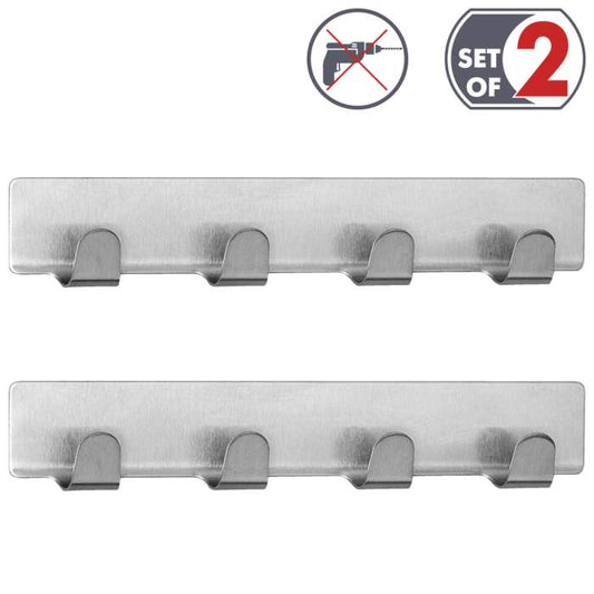 Tatkraft Handtuchhalter Fyra Edelstahl 2er Set - silber